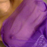 Ginas perfect nipples are visable through her purple sheer top