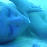 Monroe takes self pictures of her naked in the tanning bed