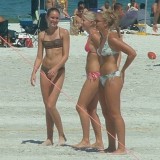 Hot girls playing at the beach